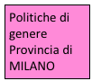 Politiche di genere 
Provincia di MILANO